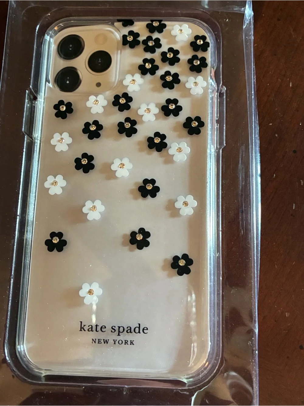 Kate Spade NY iPhone 11 Pro Protective Hardshell Case Black & White Floral